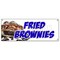 Signmission FRIED BROWNIES BANNER SIGN ice cream dessert whipped cream deep B-Fried Brownies - alternate 1